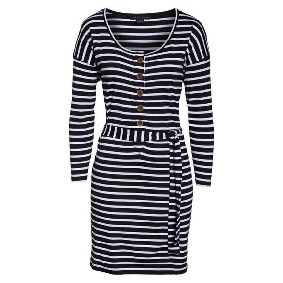 Sanctuary Black/White Dress Self-Tie Button XS NWT‎ - Picture 1 of 7